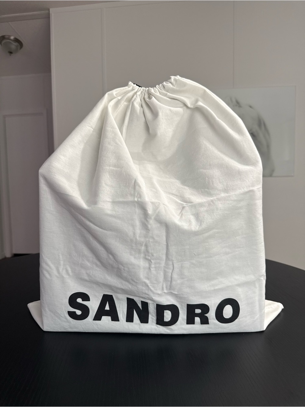 EUC Sandro Black leather book tote large - Picture 9 of 9